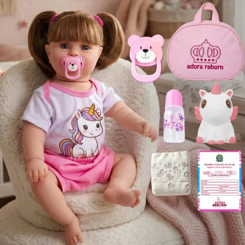 Bebê Reborn Unicórnio Realista