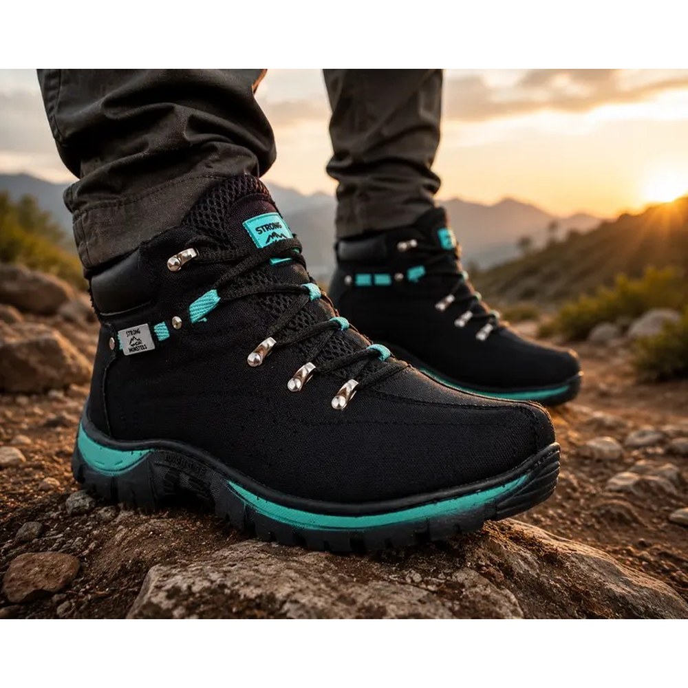 Bota Coturno Adventure Masculina em Lona Reforçada