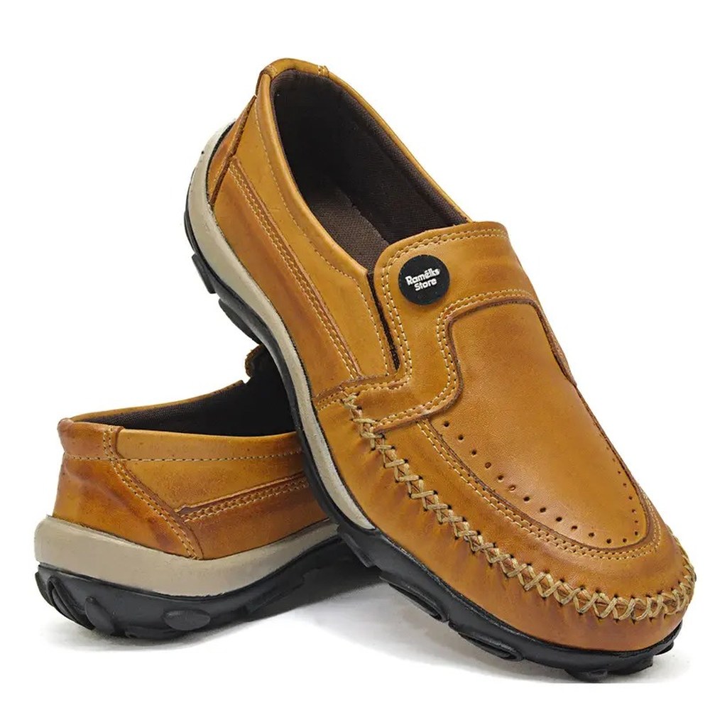 Mocassim Masculino em Couro Legítimo