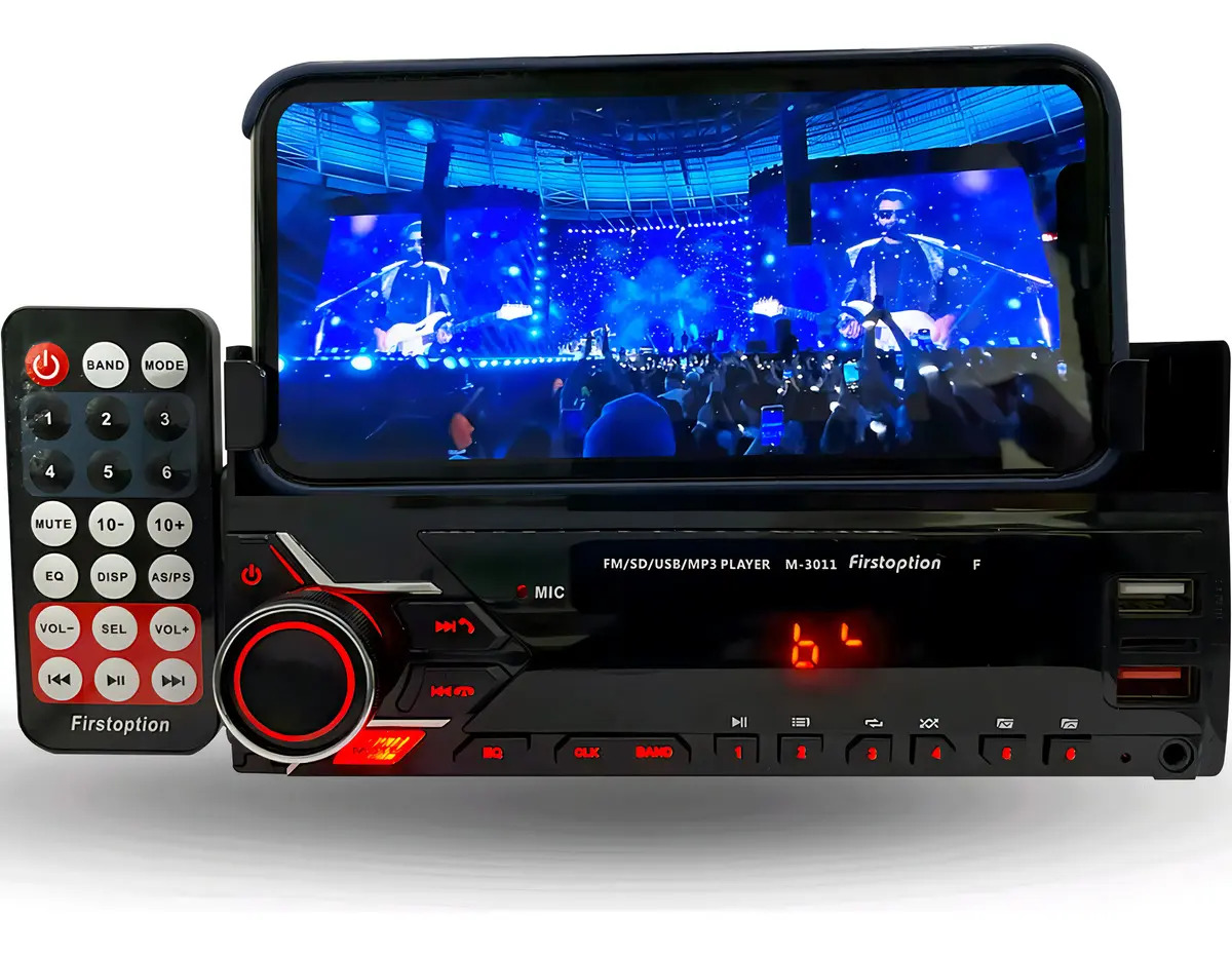 Rádio Automotivo MP3 com Suporte para Celular